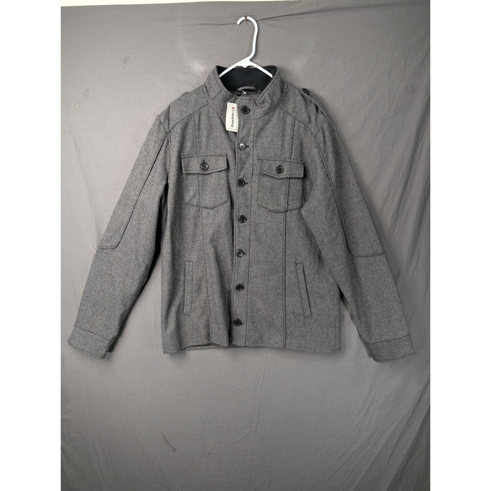 BKE Mens Justice Jacket Charcoal Black Standard Fit Large NWT